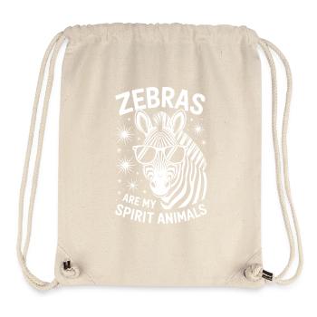 Zebra Spruch Lustiges Zebra Geschenk - Stanley/Stella recycelter Gym Bag - Naturweiß - Vorne