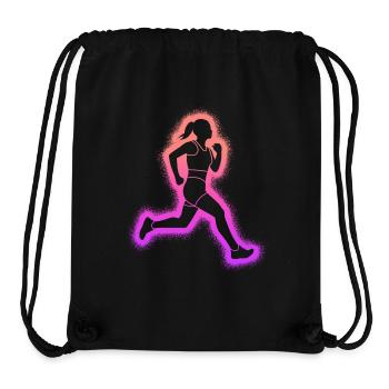 Running Jogging Women Kids Girls Runner - Stanley/Stella Recycled Gym Bag - black - Front