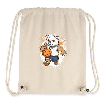 Bär Basketball Kraft - Stanley/Stella recycelter Gym Bag - Naturweiß - Vorne