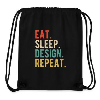 Eat Sleep Design Repiter Grafik Designer Spruch  - Stanley/Stella recycelter Gym Bag - Schwarz - Vorne