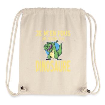 Ist mir egal, ich bin ein Dinosaurier Humor - Stanley/Stella recycelter Gym Bag - Naturweiß - Vorne