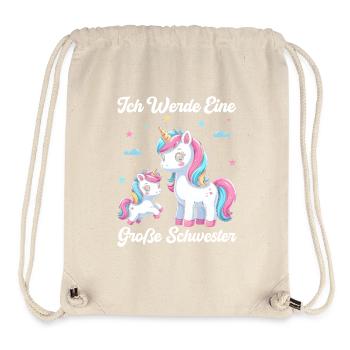 Big Sister Unicorn Lover Older Babe - Stanley/Stella Recycled Gym Bag - natural - Front