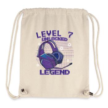 Level Unlocked Kopfhörer Neon - Stanley/Stella recycelter Gym Bag - Naturweiß - Vorne