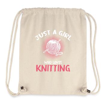 Just a Girl Who Loves Knitting - Stanley/Stella Recycled Gym Bag - natural - Front