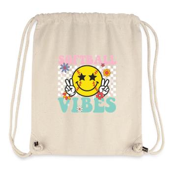 Softball-Vibes: Coole, spaßige Grafik für Spieler und Fans - Stanley/Stella recycelter Gym Bag - Naturweiß - Vorne