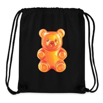 Gummibär Neonorange Illustration - Stanley/Stella recycelter Gym Bag - Schwarz - Vorne