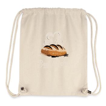  Brot & Liebe Herzhaftes Motiv Für Hobbybäcker - Stanley/Stella recycelter Gym Bag - Naturweiß - Vorne