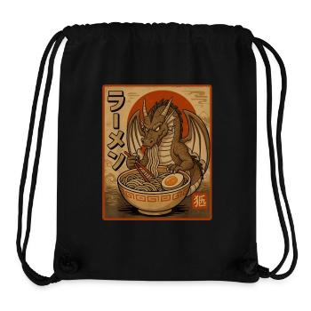 Retro-Drache Ramen-Design - Stanley/Stella recycelter Gym Bag - Schwarz - Vorne