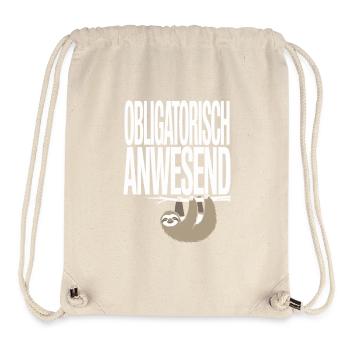 Bureau de réunion obligatoire du Sloth Sloth Telco - Sac à cordon recyclé Stanley/Stella - blanc naturel - Devant