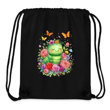Raupe Schmetterling  - Stanley/Stella recycelter Gym Bag - Schwarz - Vorne