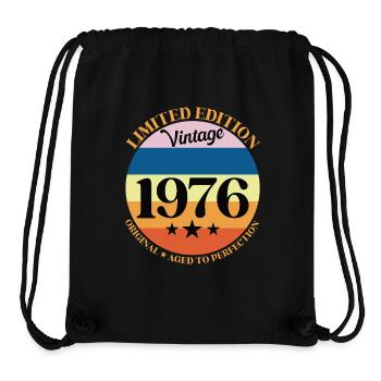 1976 Vintage Birthday Gift 76 - Stanley/Stella Recycled Gym Bag - black - Front