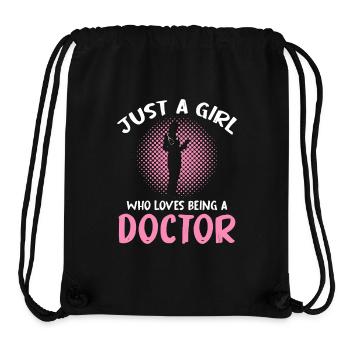 Nur ein Mädchen liebt Ärztin sein - Stanley/Stella recycelter Gym Bag - Schwarz - Vorne
