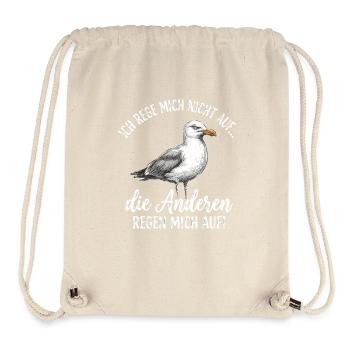 Seagull: I'm not upset! - Stanley/Stella Recycled Gym Bag - natural - Front