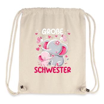 Big Sister Elephants Older Sibling - Stanley/Stella Recycled Gym Bag - natural - Front