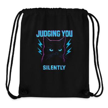 Cat humor, cat gift idea, funny pets - Stanley/Stella Recycled Gym Bag - black - Front