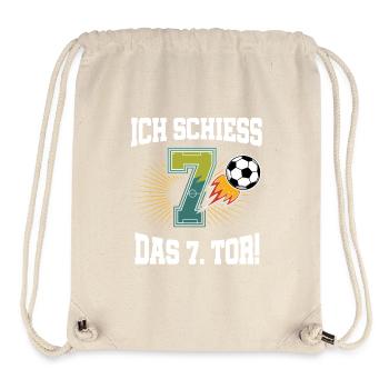 Je marque le 7e but drôle, le football drôle du 7e anniversaire - Sac à cordon recyclé Stanley/Stella - blanc naturel - Devant