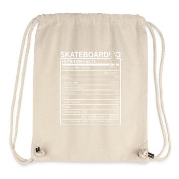 Skateboarding Nährwertangaben Lustiger Skateboarder - Stanley/Stella recycelter Gym Bag - Naturweiß - Vorne