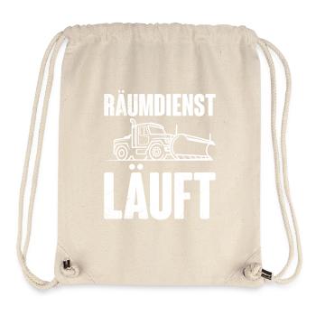 Winterdienst RÄUMDIENST LÄUFT Lustiges - Stanley/Stella recycelter Gym Bag - Naturweiß - Vorne