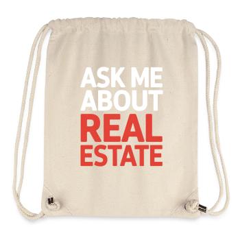 Ask me about real estate - Stanley/Stella Recycled Gym Bag - natural - Front