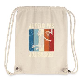 Je peux pas j'ai basket - Sac à cordon recyclé Stanley/Stella - blanc naturel - Devant