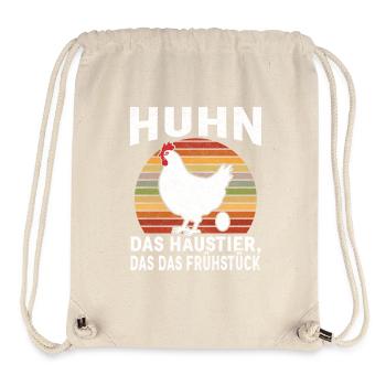 Huhn Frühstück Humor Retro - Stanley/Stella recycelter Gym Bag - Naturweiß - Vorne