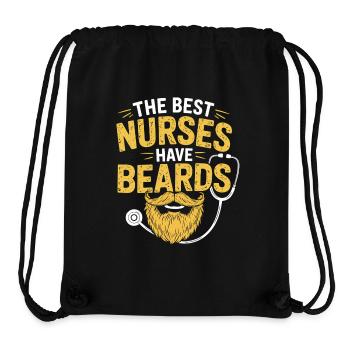 Best Nurses With Beards - Stanley/Stella Recycled Gym Bag - black - Front