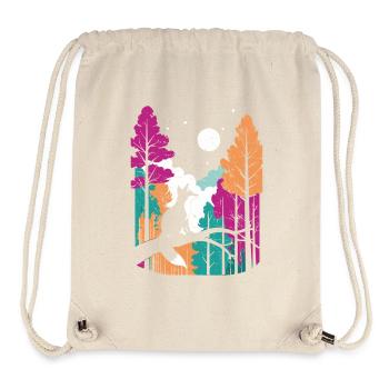Mondwolf im farbenfrohen Waldfuchs - Stanley/Stella recycelter Gym Bag - Naturweiß - Vorne
