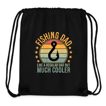Fishing Dad Like A Regular Dad But Much Cooler - Stanley/Stella Recycled Gym Bag - black - Front