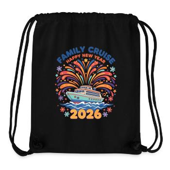 Familienkreuzfahrt Frohes neues Jahr 2026 Feuerwerk - Stanley/Stella recycelter Gym Bag - Schwarz - Vorne