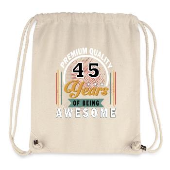 45 Jahre Awesome Jubiläum - Stanley/Stella recycelter Gym Bag - Naturweiß - Vorne