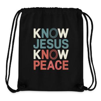 Know Jesus Know Peace - Stanley/Stella recycelter Gym Bag - Schwarz - Vorne