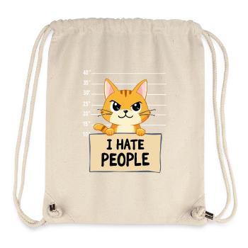 Griesgrämige Katze I Hate People Polizeifoto - Stanley/Stella Recycled Gym Bag - natural - Front
