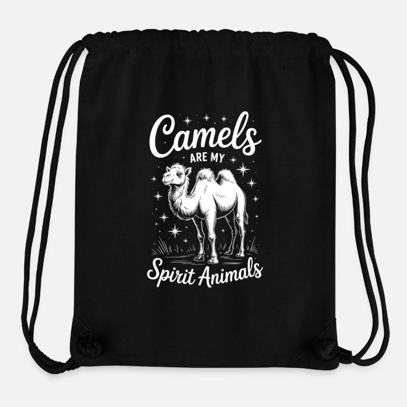 Dicton de chameau, drôle de cadeau de chameau - Sac à cordon recyclé Stanley/Stella - noir