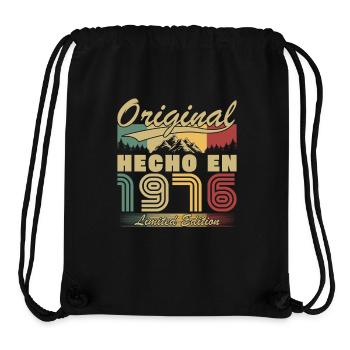 Hecho en 1976 Vintage Regalo de cumpleaños - Sac à cordon recyclé Stanley/Stella - noir - Devant