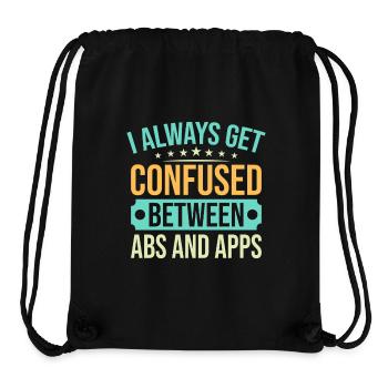 Fitness Fanatics Confused Between ABS & Apps - Stanley/Stella Recycled Gym Bag - black - Front