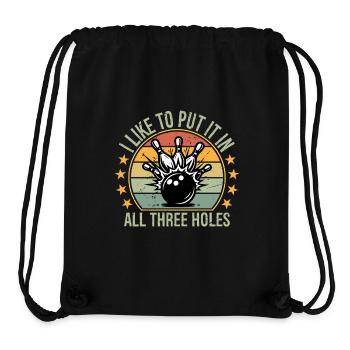 J’aime le mettre dans les trois trous Chemise de bowling - Sac à cordon recyclé Stanley/Stella - noir - Devant
