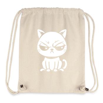Chat bougon noir et blanc - Stanley/Stella Recycled Gym Bag - natural - Front