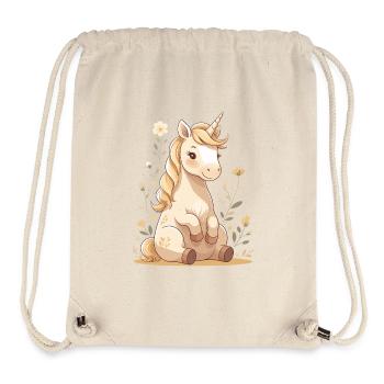 Zartes Einhorn im Blütenwald - Stanley/Stella recycelter Gym Bag - Naturweiß - Vorne