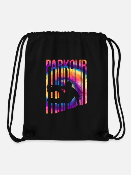 Parkour Tie Dye Retro Vintage - Stanley/Stella Recycled Gym Bag - black