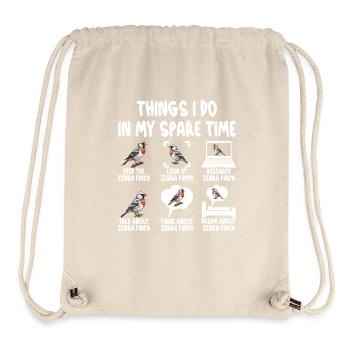 Nourriture des pinsons zébrés Amoureux des oiseaux Cage de cachette pour zèbre - Sac à cordon recyclé Stanley/Stella - blanc naturel - Devant