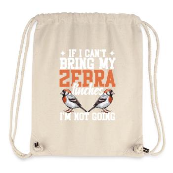 Criniers zébrés Maman Outils alimentaires Cage pour l’amour des oiseaux - Sac à cordon recyclé Stanley/Stella - blanc naturel - Devant