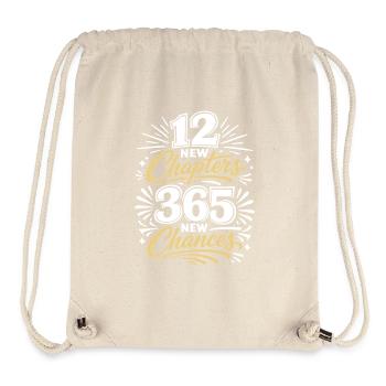 12 nouveaux chapitres, 365 nouvelles chances | bonnes intentions - Sac à cordon recyclé Stanley/Stella - blanc naturel - Devant