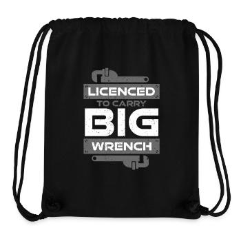 Pipelayer Licenced To Carry Big Wrench - Stanley/Stella Recycled Gym Bag - black - Front