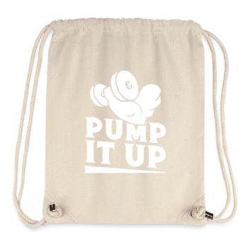 Gym Junkies Pump It Up Calisthenics Fitness - Stanley/Stella recycelter Gym Bag - Naturweiß - Vorne