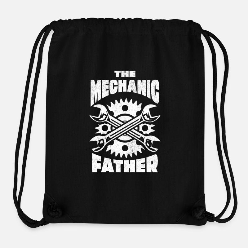 Mechaniker Vater Zahnräder - Stanley/Stella recycelter Gym Bag - Schwarz
