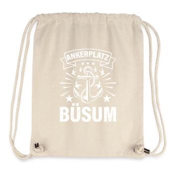 Nordsee Wattenmeer ANKERPLATZ BÜSUM Lustiges - Stanley/Stella recycelter Gym Bag - Naturweiß - Vorne