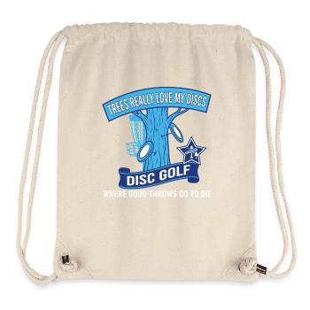 Bäume lieben meine Disc-Golf-Würfe wirklich - Stanley/Stella recycelter Gym Bag - Naturweiß - Vorne