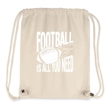 Le football est tout ce dont tu as besoin - Sac à cordon recyclé Stanley/Stella - blanc naturel - Devant