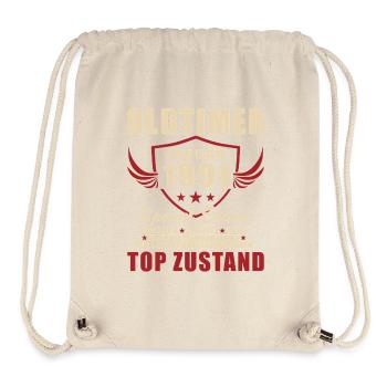 Cadeau pour le 35e anniversaire Voiture Classique janvier 1991 - Sac à cordon recyclé Stanley/Stella - blanc naturel - Devant