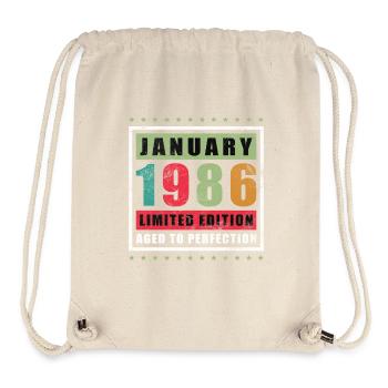 Légende du 40e anniversaire janvier 1986 - Sac à cordon recyclé Stanley/Stella - blanc naturel - Devant